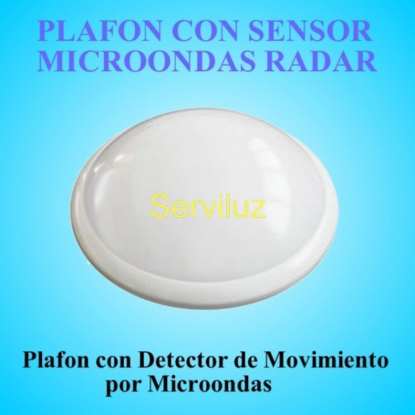 Plafon con Detector de Movimiento Sensor Microondas